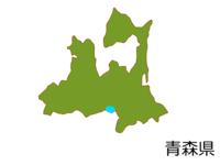 Map of Aomori prefecture (colored) Material