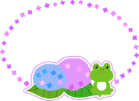 青蛙和紫阳花框架