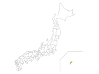 Japanese map and Okinawa prefecture