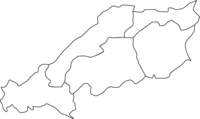 Blank map of Chugoku region (vector data)