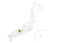 Japanese map and Hyogo prefecture