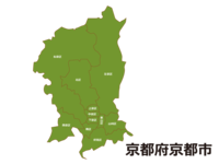 Map of Kyoto City, Kyoto Prefecture (distinguished)