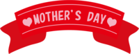 Red ribbon for Mother's Day