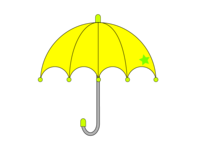 Yellow umbrella-rainy season