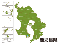 鹿児島県(市町村別)の地図