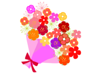 Pop and colorful bouquet