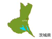 Map of Ibaraki prefecture and Mito city