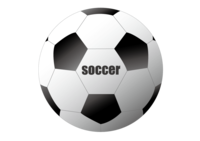 白と黒のシンプルなサッカーボール素材