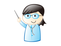 Female doctor holding a pointer