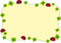 Ladybird and clover box frame-frame