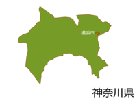 Map of Kanagawa prefecture and Yokohama city