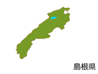 Map of Shimane prefecture (colored) Material