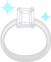 Diamond ring (emerald cut)