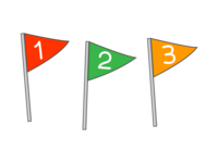 Athletic meet-ranking flag