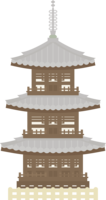 Three-storied pagoda