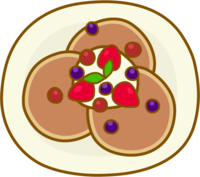 Pancake with fruit