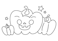 Pumpkin-Halloween coloring page (line art)