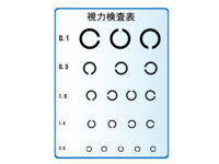 Visual acuity test chart