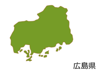 Map of Hiroshima prefecture (colored) Material