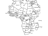 アフリカ大陸の白地図