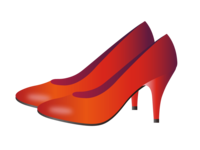 Red high heel material
