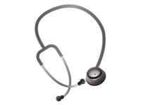 Black and silver stethoscope