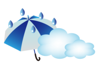 天気-雨のち曇マーク素材
