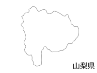 Yamanashi prefecture blank map material