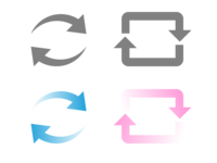 回転矢印-カーソル-リサイクルイラストアイコン