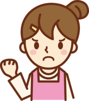 怒っている主婦