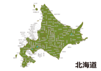 Map of Hokkaido (by city)