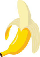 皮を剥いたバナナ