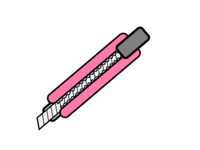 ピンク色のカッタ