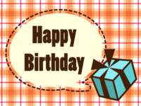 Plaid birthday greeting card