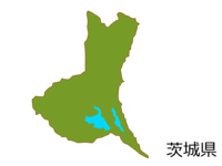 Map of Ibaraki prefecture (colored) Material