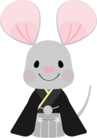 Mouse wearing a hakama