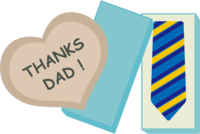 父亲节红心和领带礼物