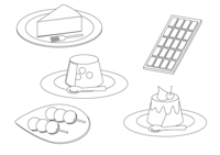 Coloring Material-Cake-Sweets