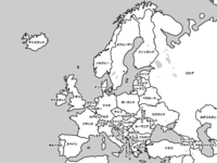 White map of Europe (Europe)