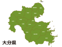大分县(各市町村)的地图