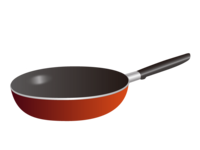 Red simple frying pan material