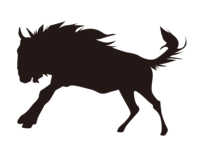 Wildebeest silhouette