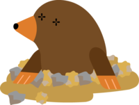 Mole that comes out of the soil