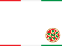 ピザのイタリアカラー上下フレーム飾り枠