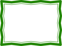 绿色简单锯齿装饰框