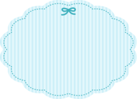 Blue ribbon striped frame Decorative frame