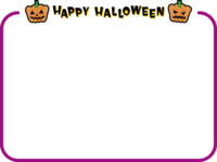 シンプルなかぼちゃのハロウィン文字入りフレーム飾り枠