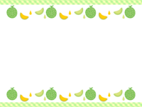 甜瓜绿色方格的上下装饰框