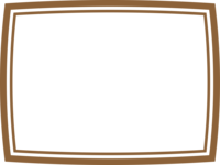 茶色のシンプルな二重線のフレーム飾り枠