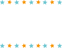 浅蓝色和橙色星星装饰框